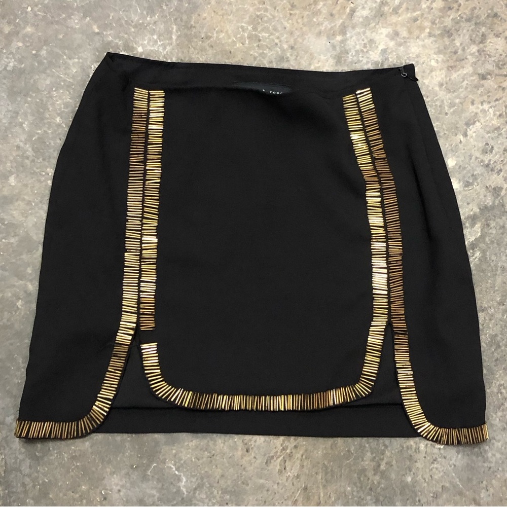 English Rose Mini‎ Skirt Black Extra Small